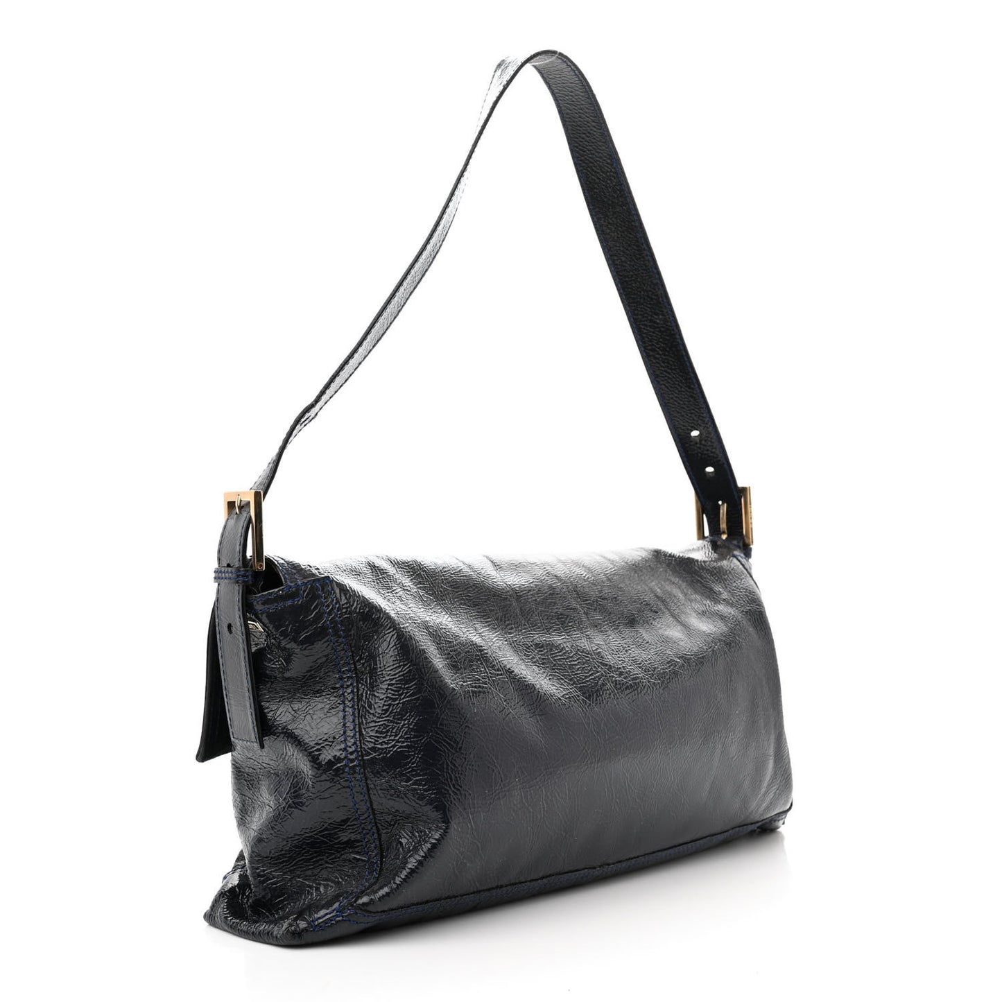 Vitello Naplak Large Convertible Baguette Blue