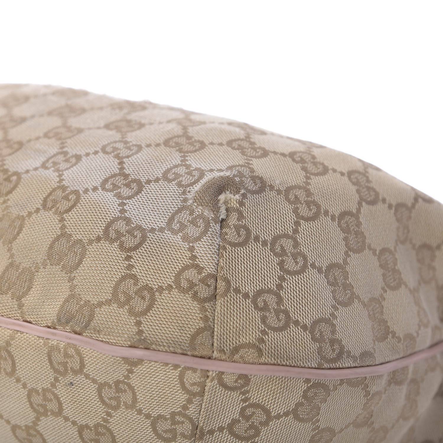 Gucci Monogram Web Medium Half Moon Hobo Blue Pink 15 of 17