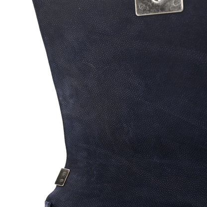 Chanel Iridescent Caviar Quilted Large Boy Flap Navy Blue 13 of 16