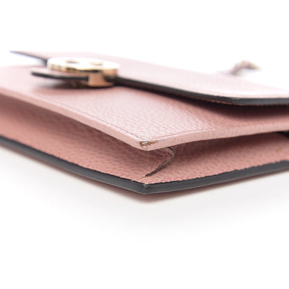 Gucci Dollar Calfskin Interlocking G Chain Wallet Soft Pink 7 of 8