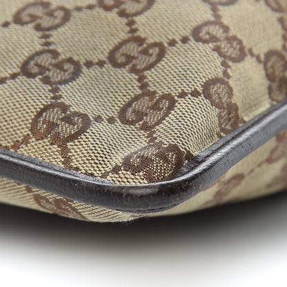 Gucci GG Monogram Web Messenger Crossbody Bag Dark Brown 6 of 12