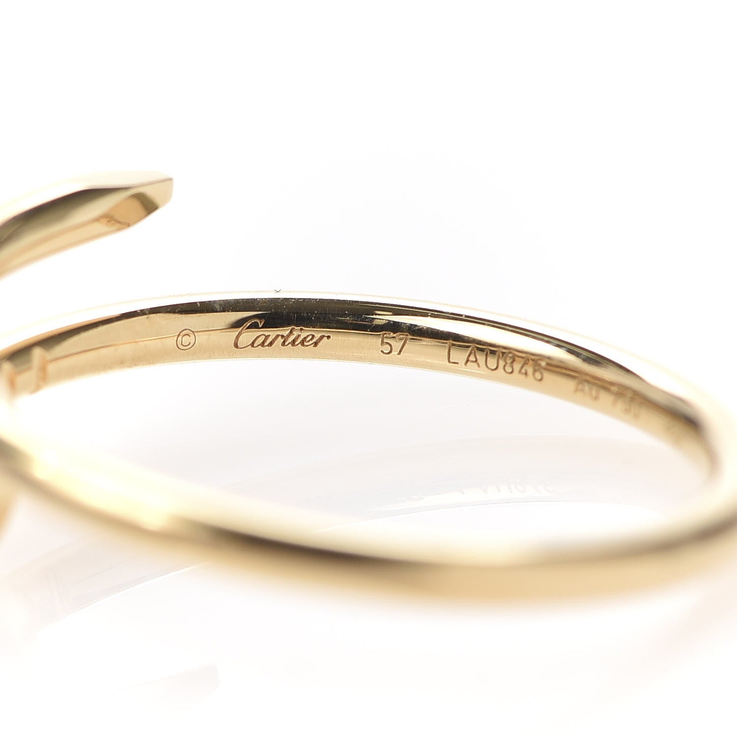 Cartier 18K Yellow Gold Small Juste Un Clou Ring 57 8 3 of 7