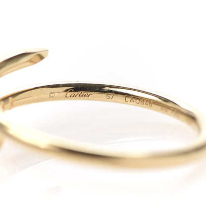 Cartier 18K Yellow Gold Small Juste Un Clou Ring 57 8 3 of 7