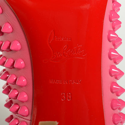 Christian Louboutin Nappa Pigalle Spikes 100 Pumps 38 Pink 6 of 7