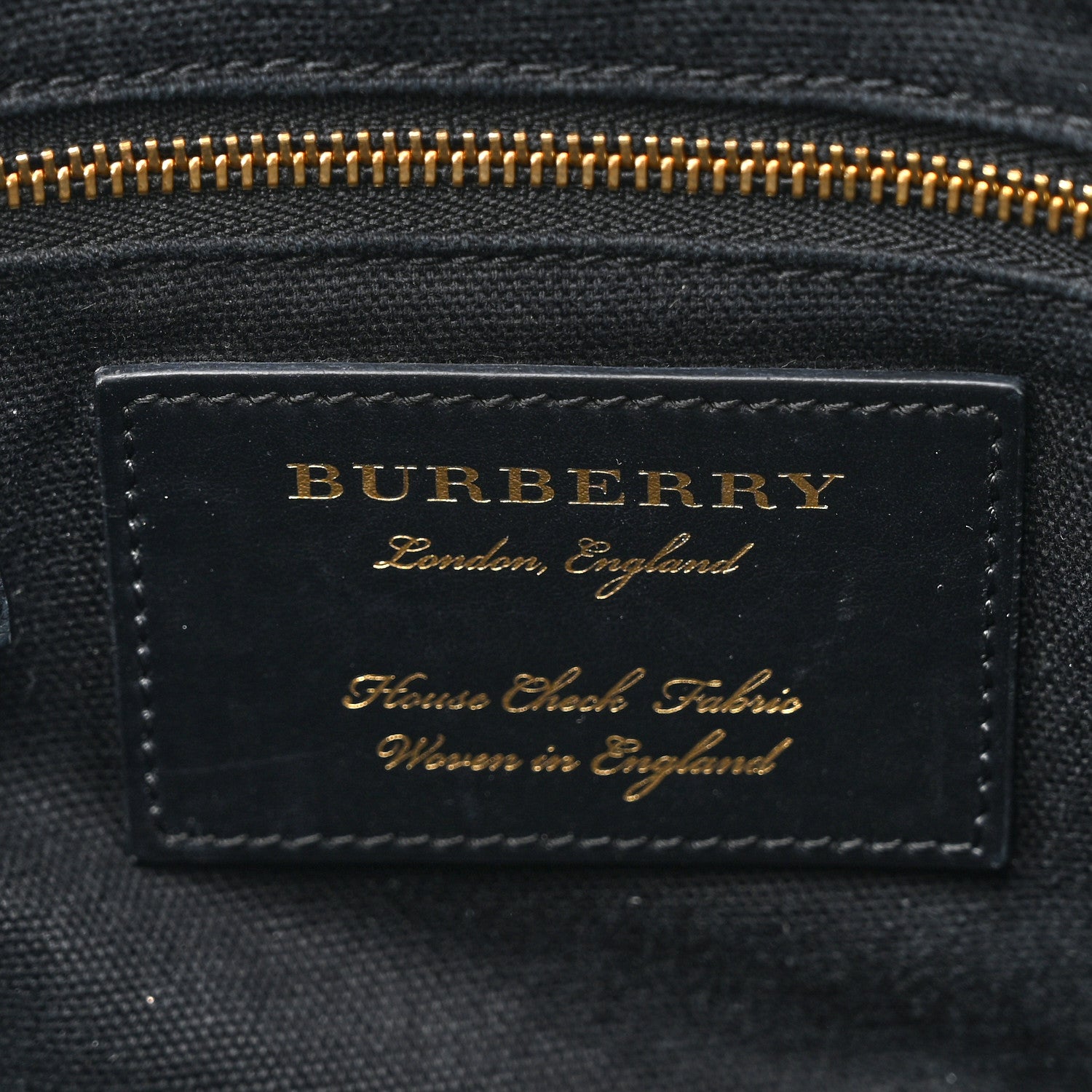 Burberry Grainy Calfskin House Check Small Canterbury Tote Black 6 of 16