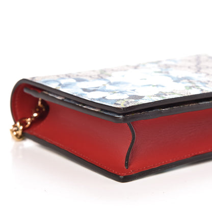Gucci GG Supreme Monogram Blooms Chain Wallet Blue 7 of 10