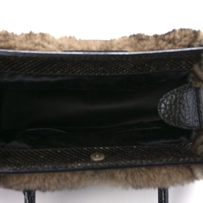 Louis Vuitton Monogram Denim Chinchilla Lizard Trapeze PM 5 of 8