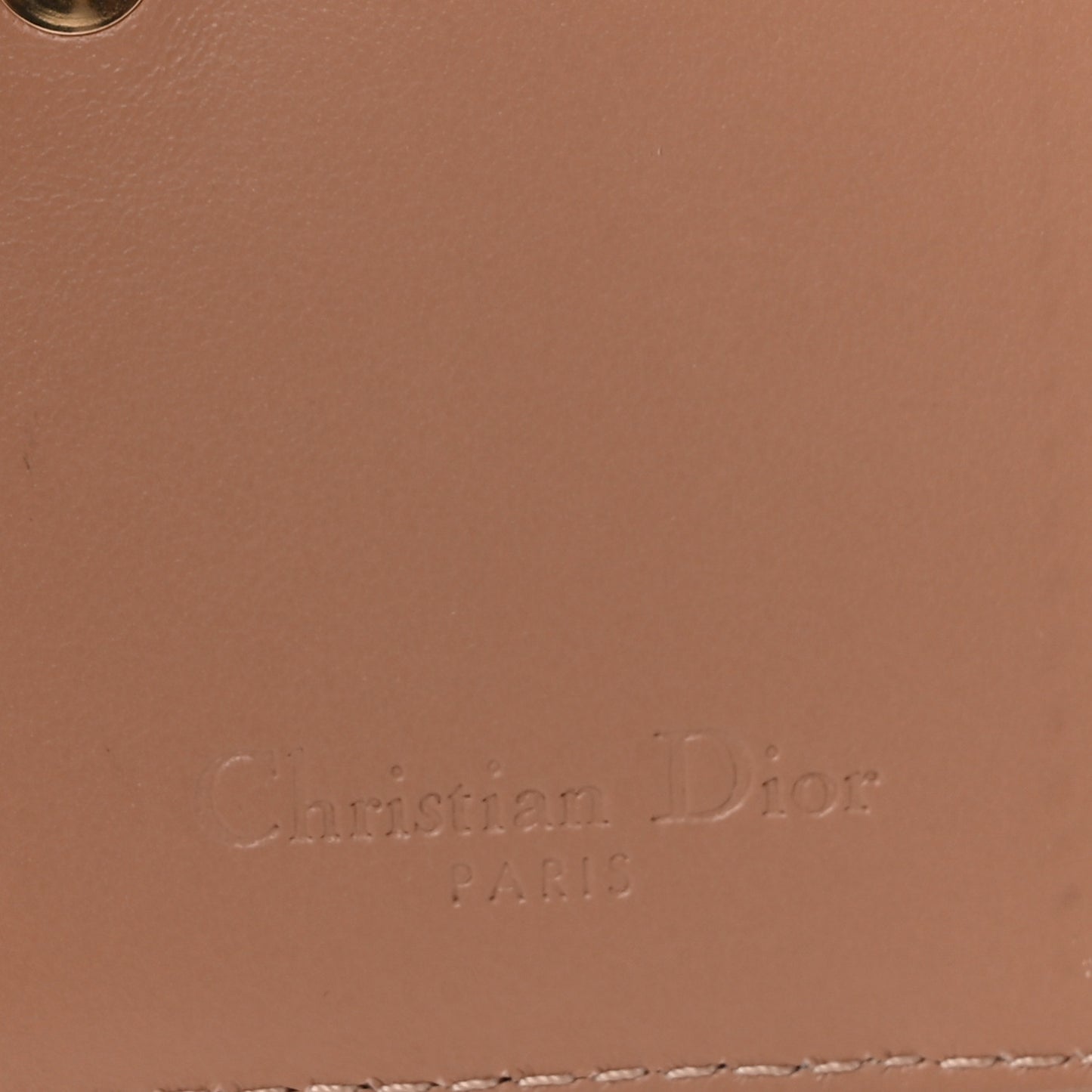 Patent Cannage Small Lady Dior Flap Card Holder Rose De Vents