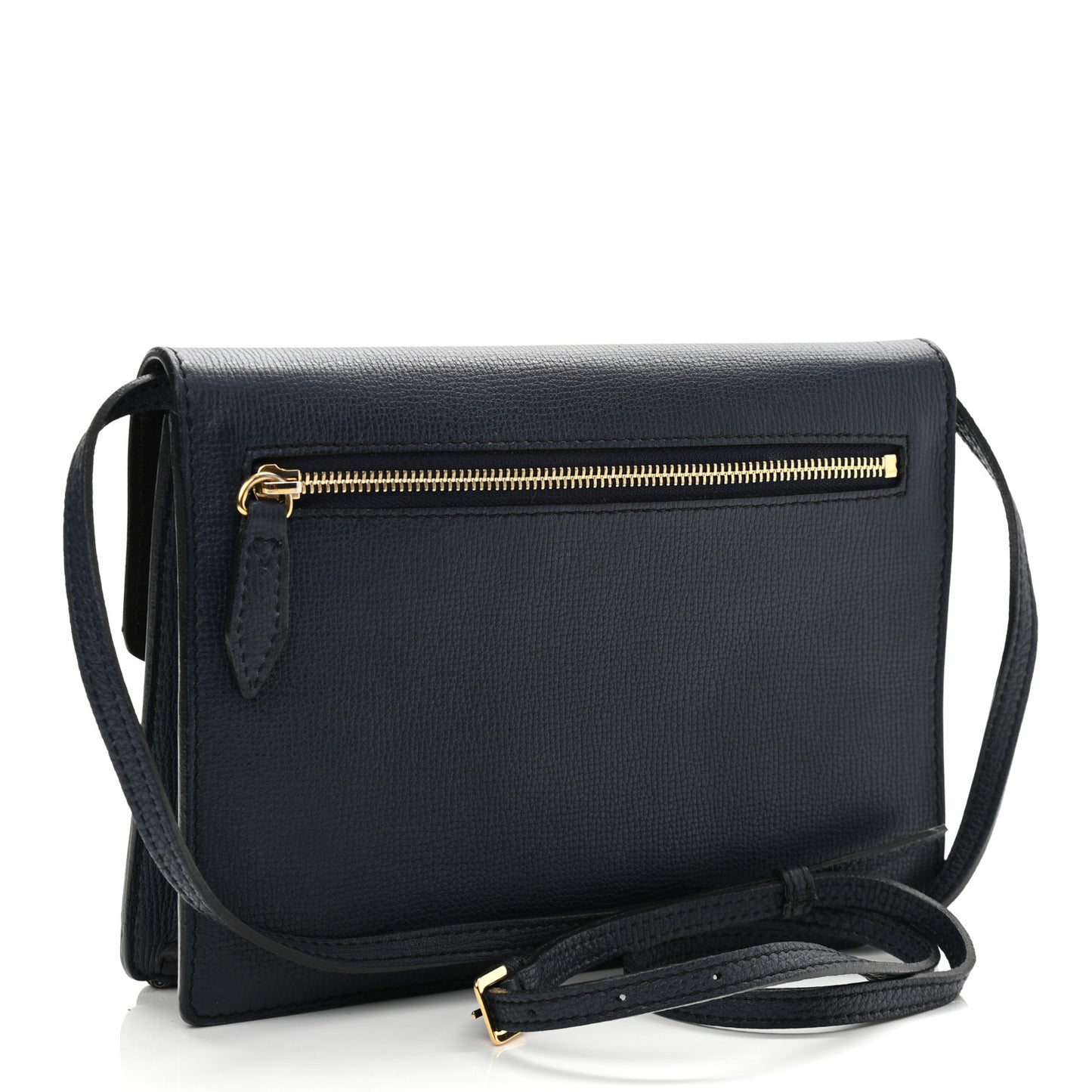 Derby Calfskin House Check Small Macken Crossbody Bag Ink Blue