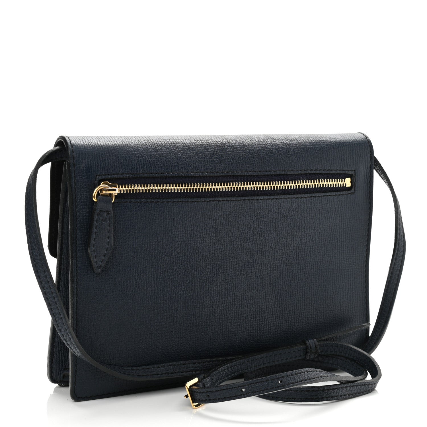 Burberry Derby Calfskin House Check Small Macken Crossbody Bag Ink Blue 3 of 11
