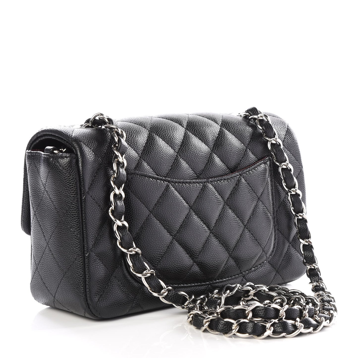 Caviar Quilted Mini Rectangular Flap Black