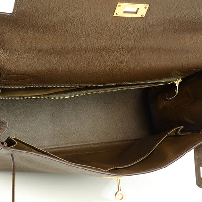 Hermes Chevre de Coromandel Kelly Retourne 32 Vert Bronze 6 of 22