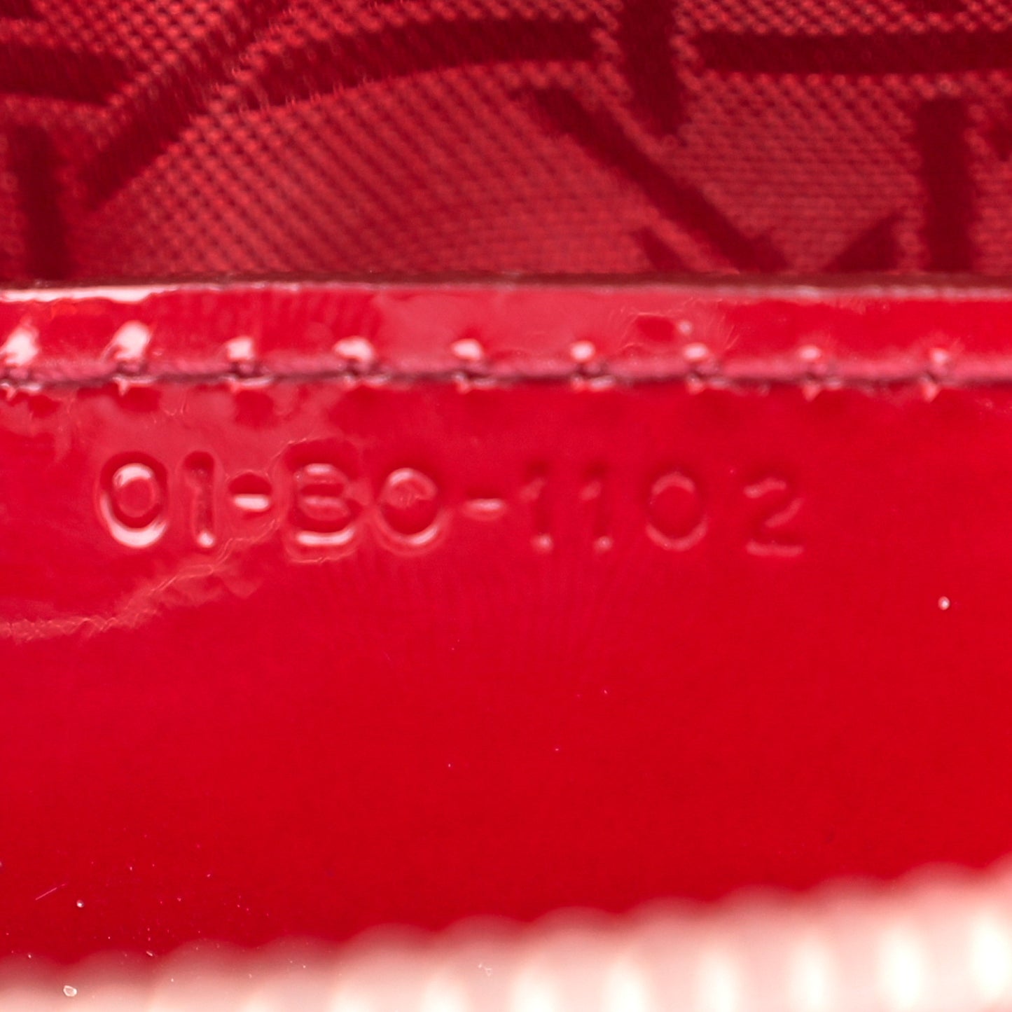 Patent Cannage Large Lady Dior Red