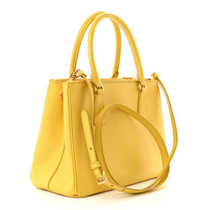 Prada Saffiano Small Galleria Double Zip Tote Soleil 3 of 10