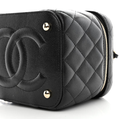 Chanel Caviar Quilted Small CC Vanity Case Black 9 of 10