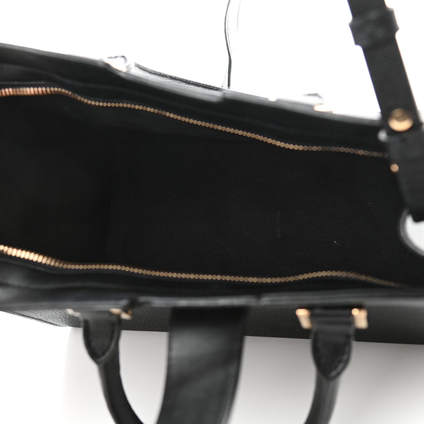 Textured Calfskin Small Classic Y Cabas Black