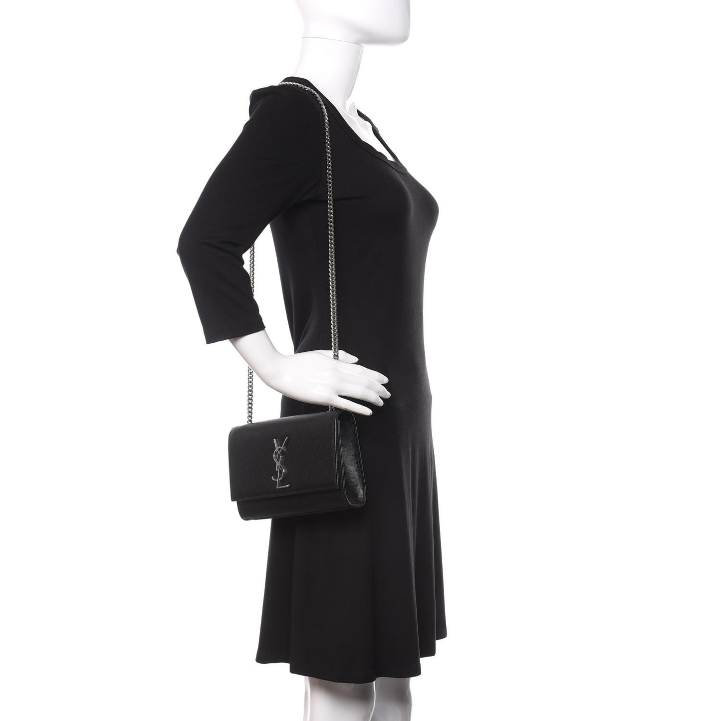 Grain De Poudre Small Monogram Kate Satchel Black