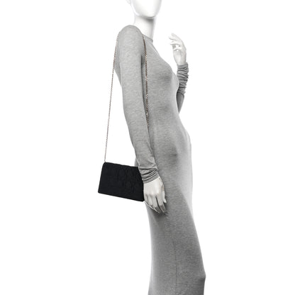 Christian Dior Velvet Cannage Lady Dior Convertible Clutch Black 2 of 12