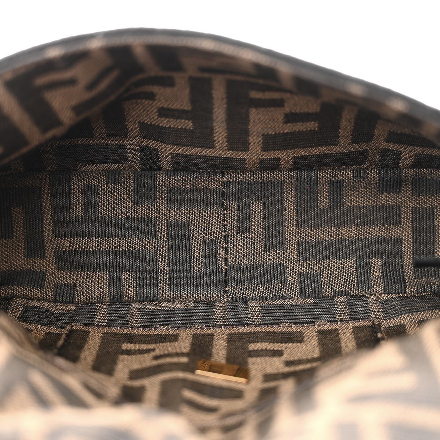 Fabric Jacquard FF 1974 Mini Baguette Tobacco Moro Black