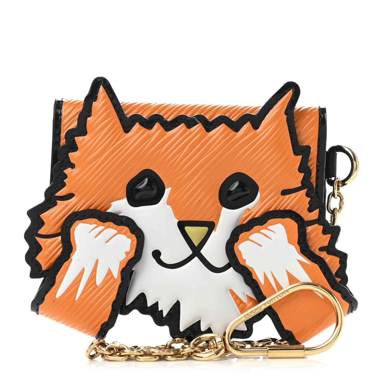 Louis Vuitton Epi Calfskin Grace Catogram Cat Card Holder Orange 1 of 4