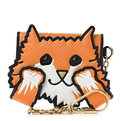 Louis Vuitton Epi Calfskin Grace Catogram Cat Card Holder Orange 1 of 4