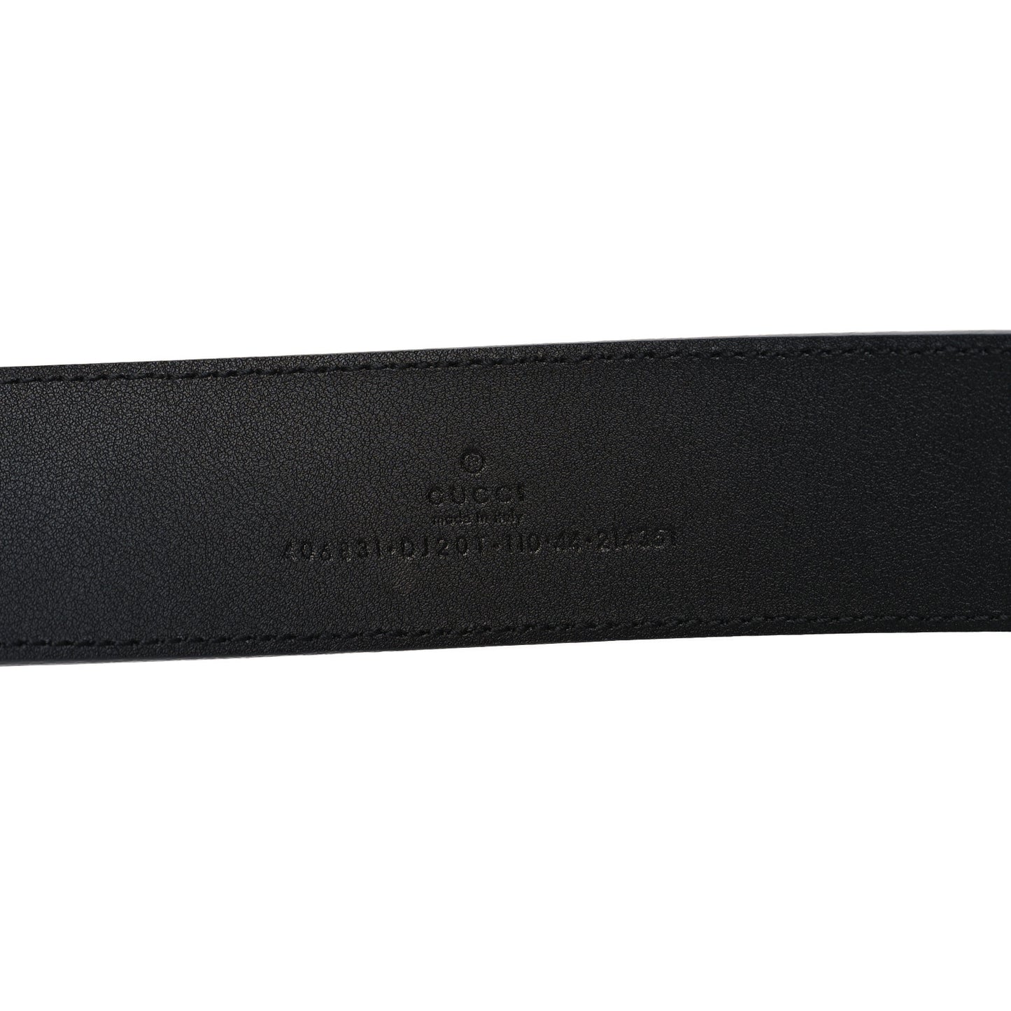 Textured Dollar Calfskin Double G 40mm Belt 110 44 Black