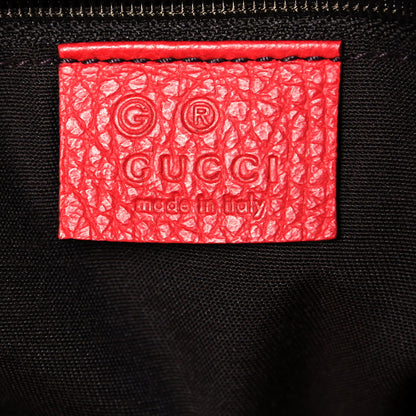 Gucci Pebbled Calfskin Medium Abbey Convertible Tote Red 5 of 14