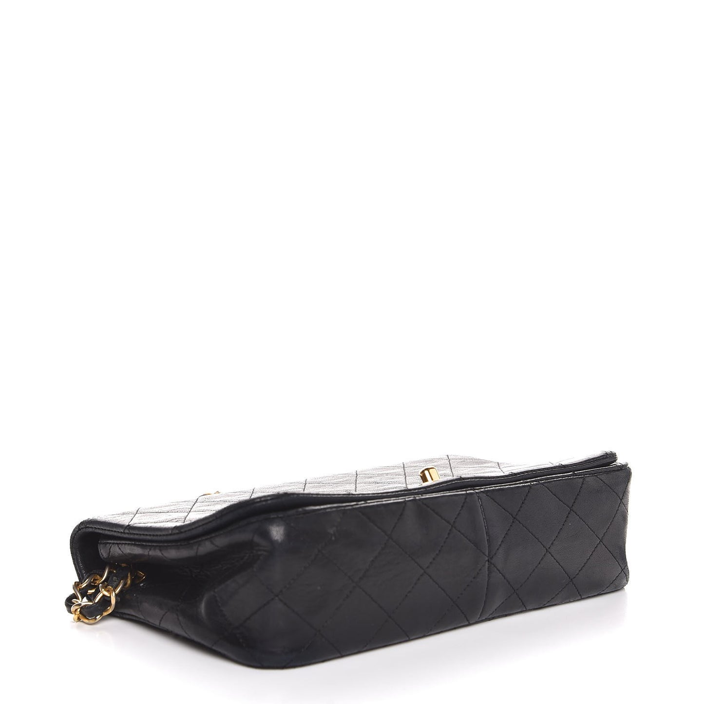 Lambskin Quilted Small Single Flap Black