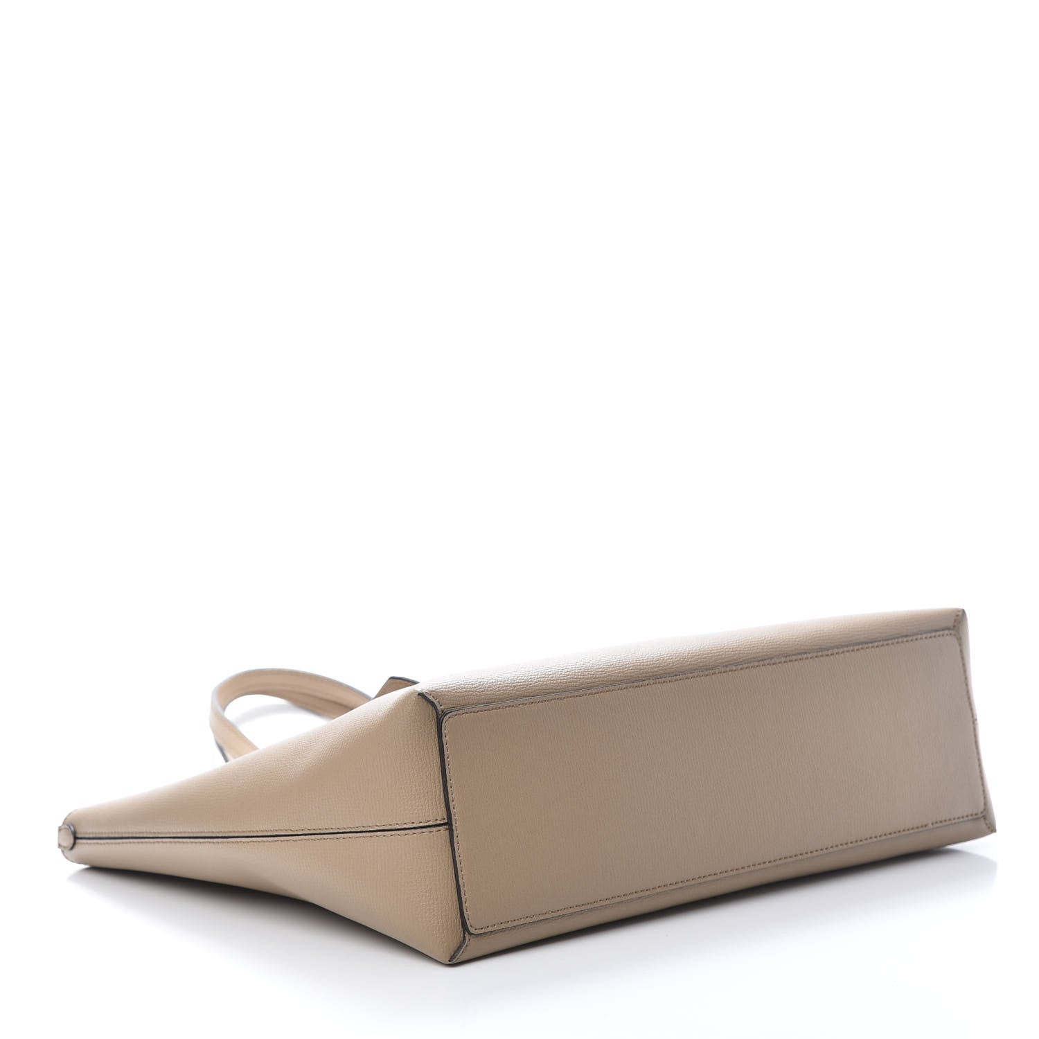 Burberry Grainy Calfskin Haymarket Check Medium Reversible Tote Camel 6 of 16