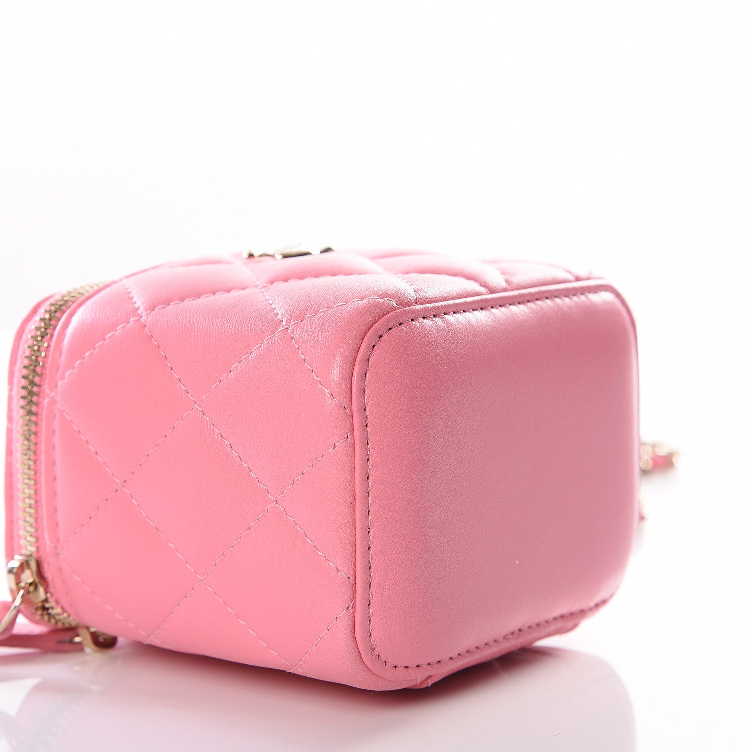 Chanel Lambskin Quilted Trendy Mini Vanity Case With Chain Pale Pink 5 of 12