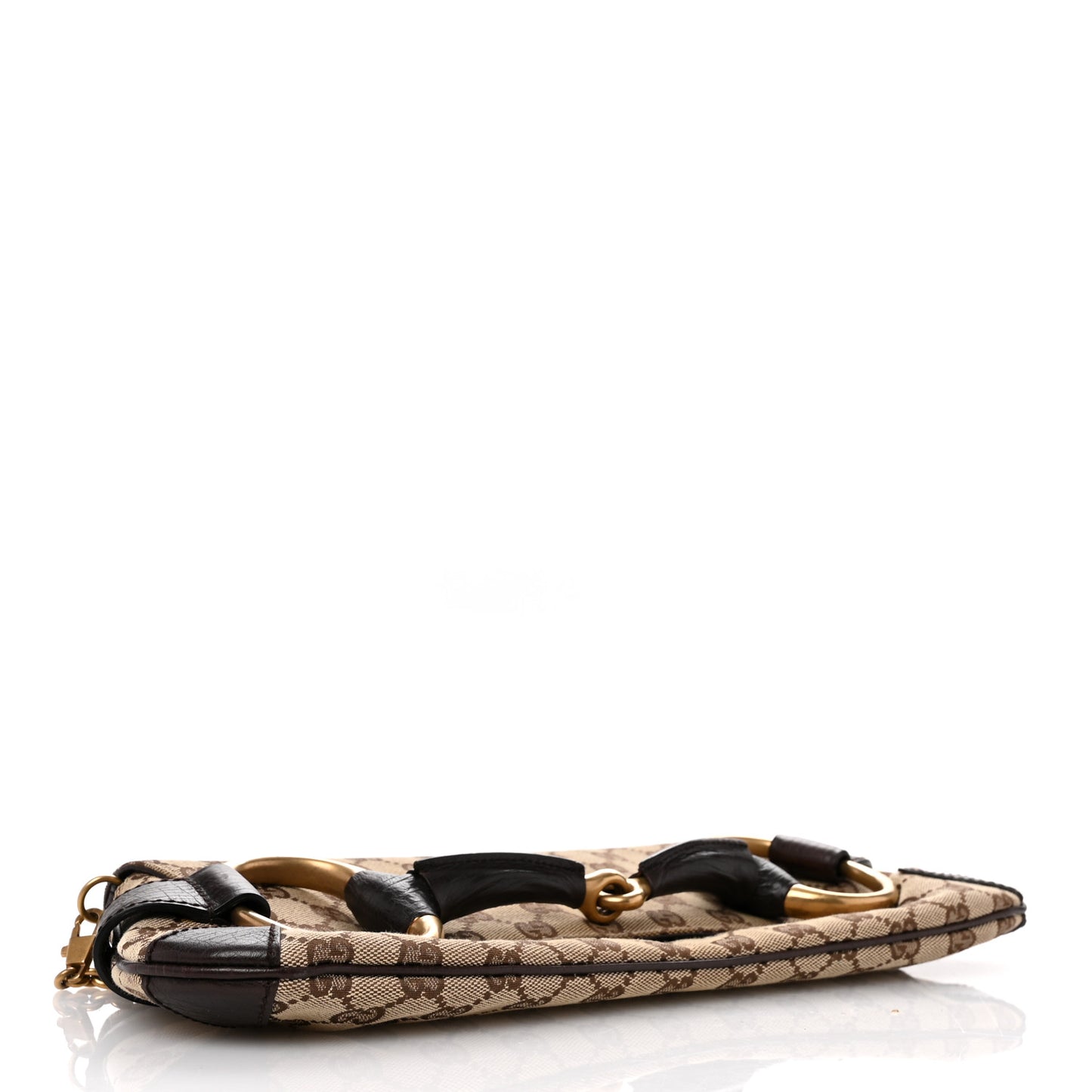 Monogram Horsebit Clutch Dark Brown