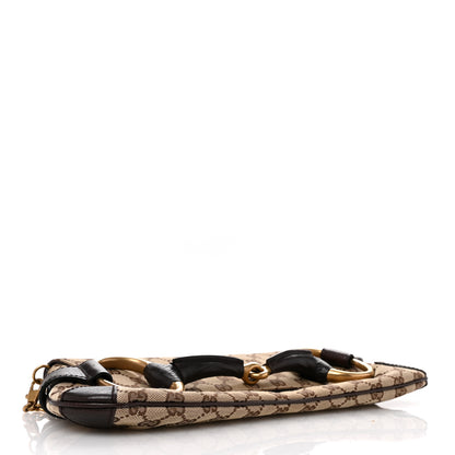 Gucci Monogram Horsebit Clutch Dark Brown 4 of 11