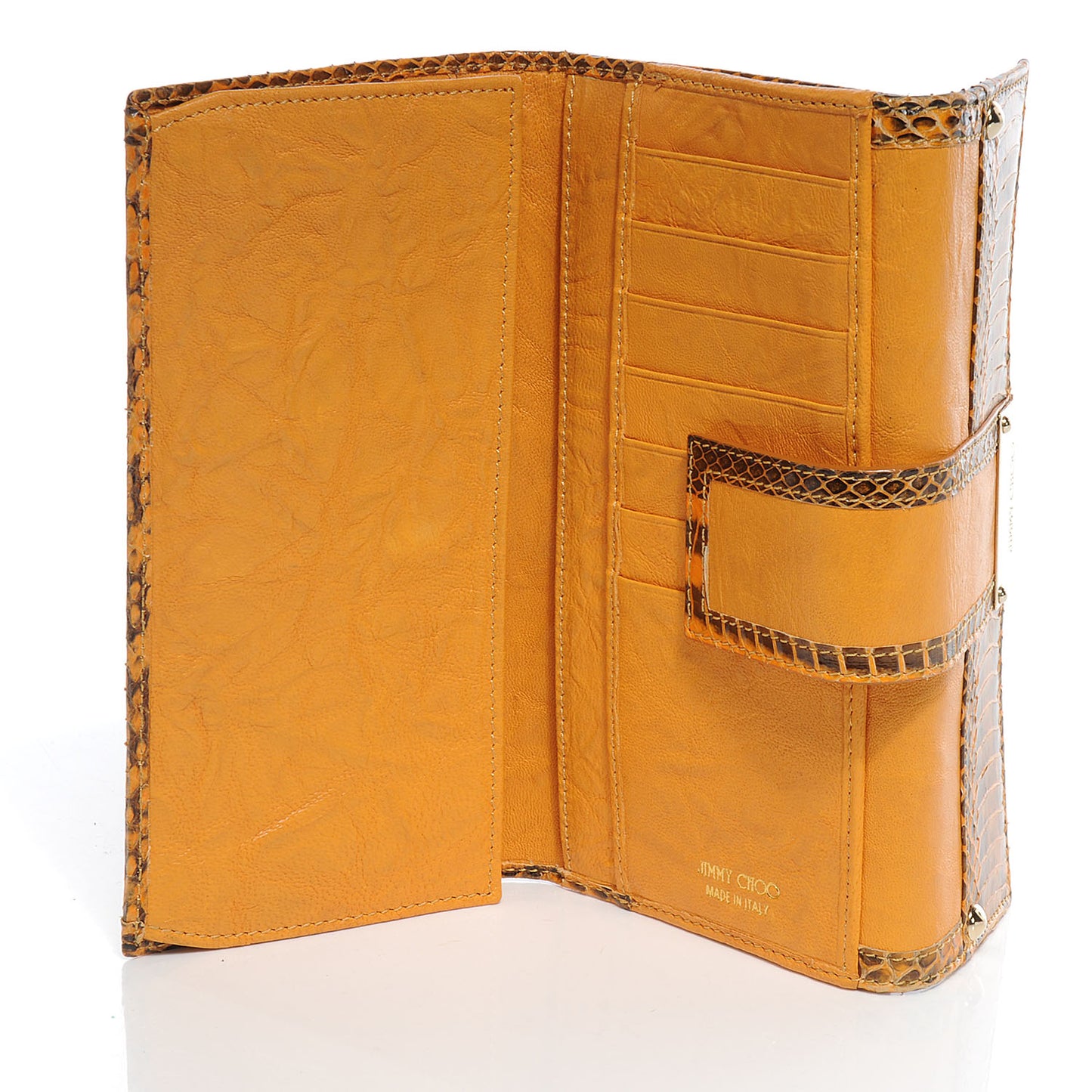 Elaphe Snakeskin Uma Wallet Yellow