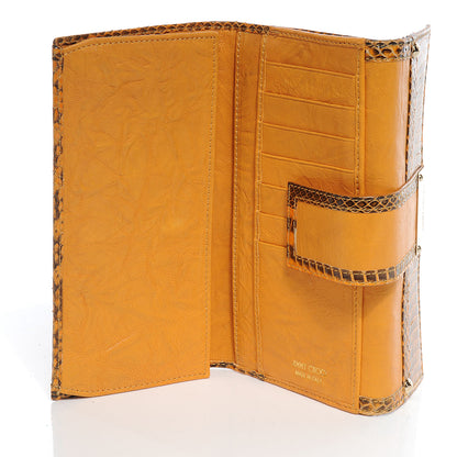 Jimmy Choo Elaphe Snakeskin Uma Wallet Yellow 5 of 8