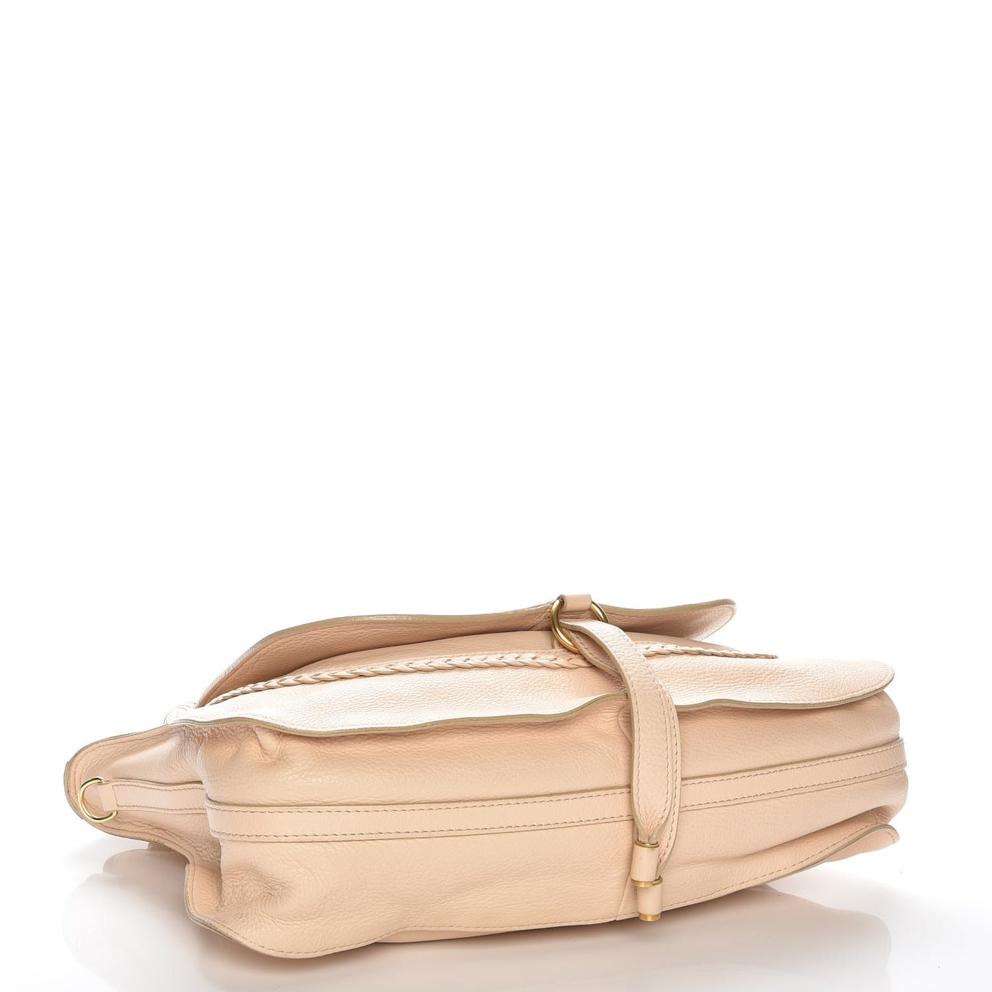 Calfskin Braided Medium Marcie Satchel Nude Pink