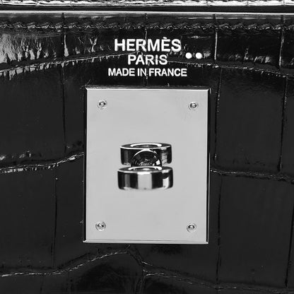 Hermes Shiny Niloticus Crocodile Kelly Sellier 32 7 of 37