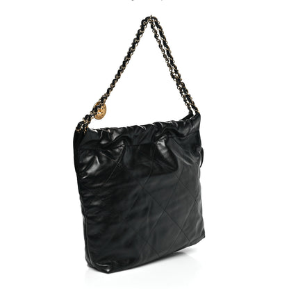Chanel Shiny Calfskin Quilted Small Chanel 22 Black 4 of 11