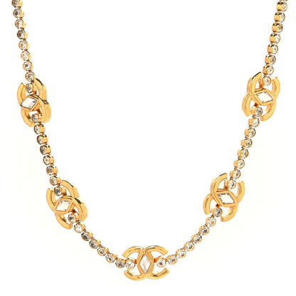 Chanel Metal Crystal CC Marquise Choker Gold 1 of 5