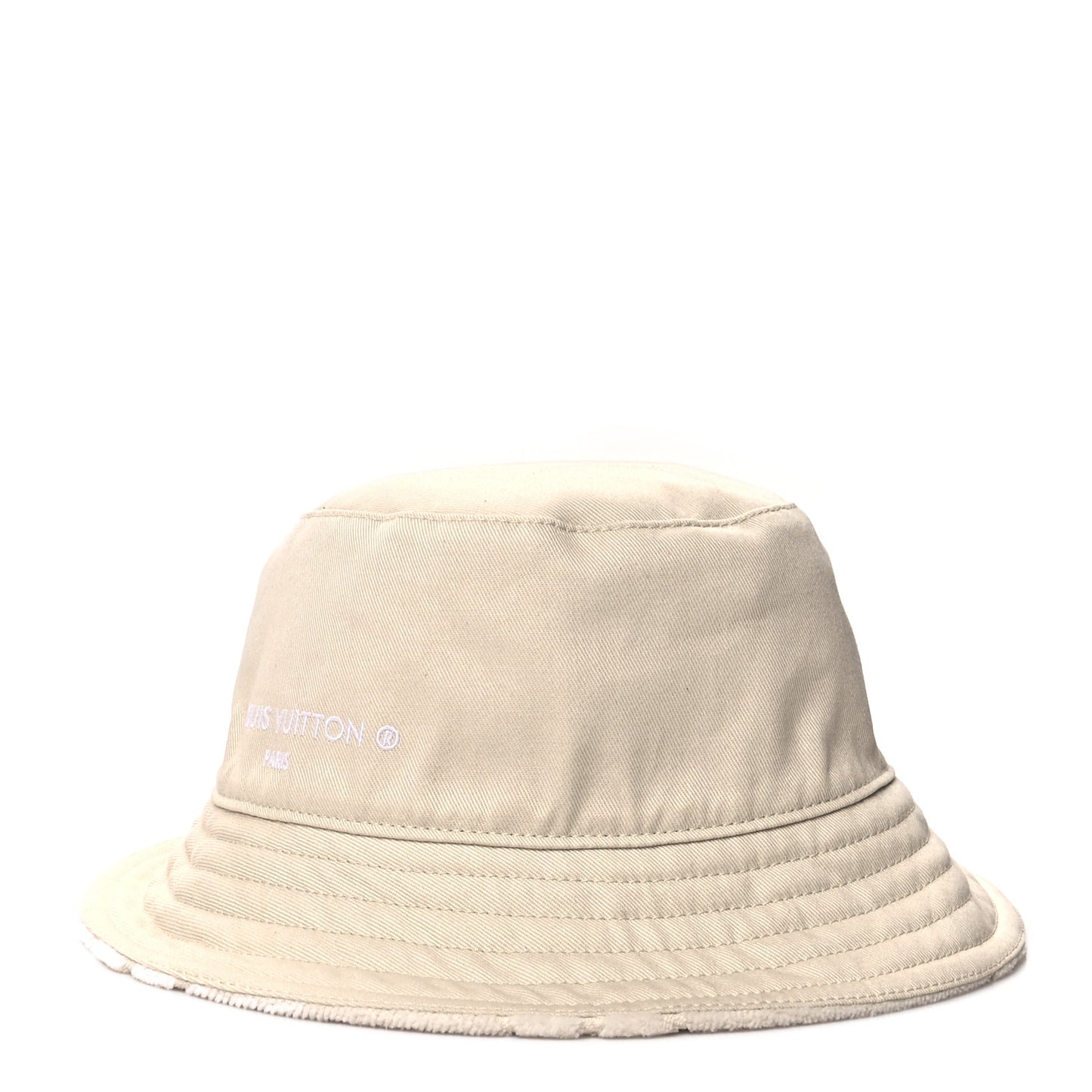 Cotton Jacquard Monogram LVacation Reversible Hat M White