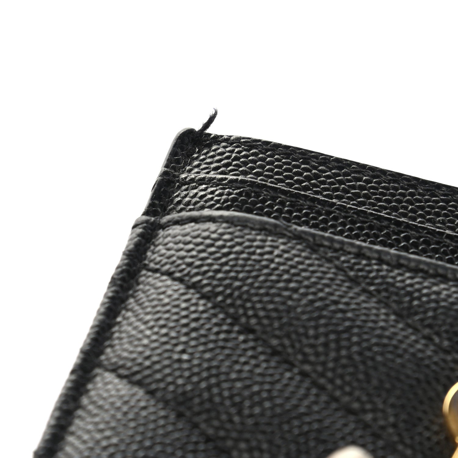 Saint Laurent Grain De Poudre Matelasse Chevron Monogram Credit Card Case Black 8 of 8