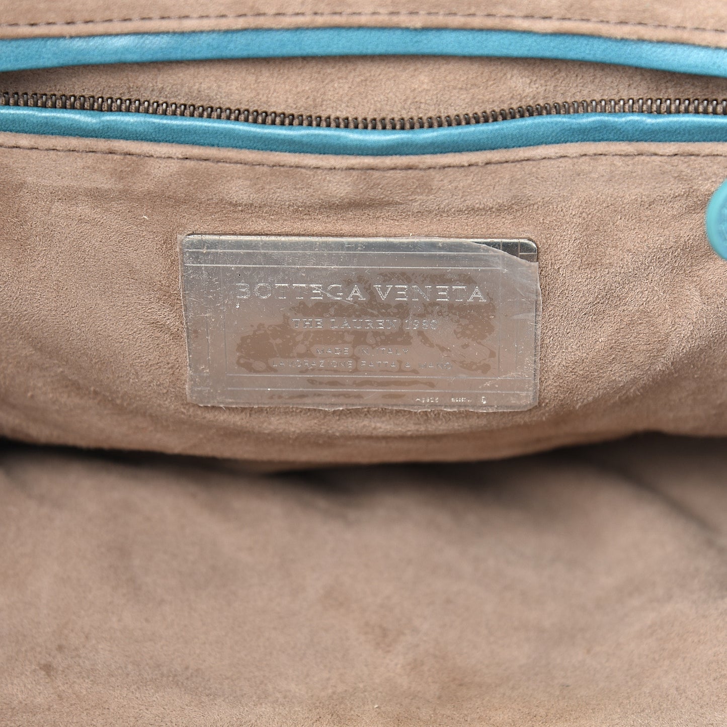 Nappa Intrecciato The Lauren 1980 Clutch Aqua