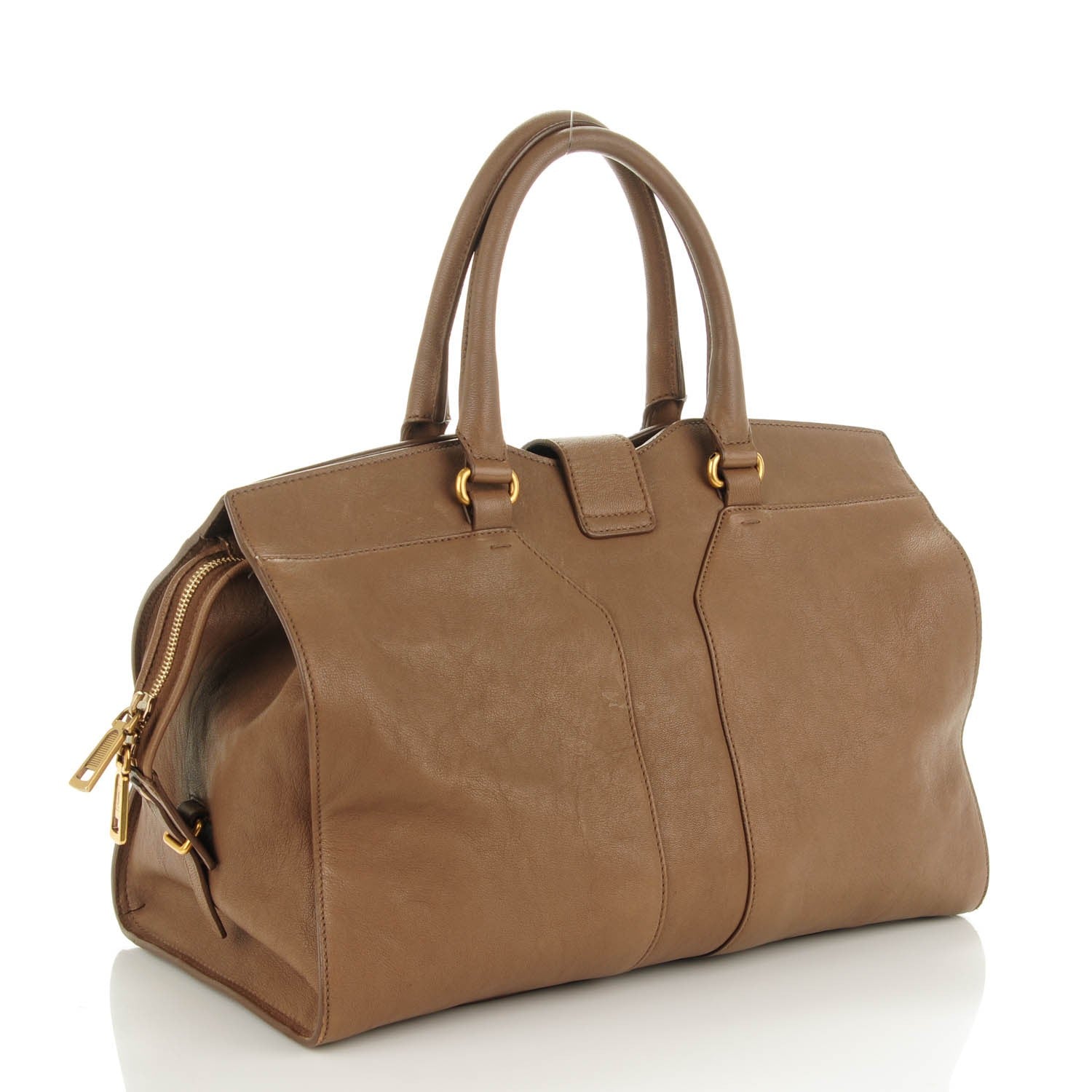 Saint Laurent Sheepskin Medium Cabas ChYc Taupe 3 of 7
