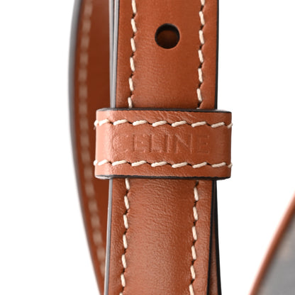 Celine Canvas Calfskin Triomphe Mini Besace Tan 6 of 11