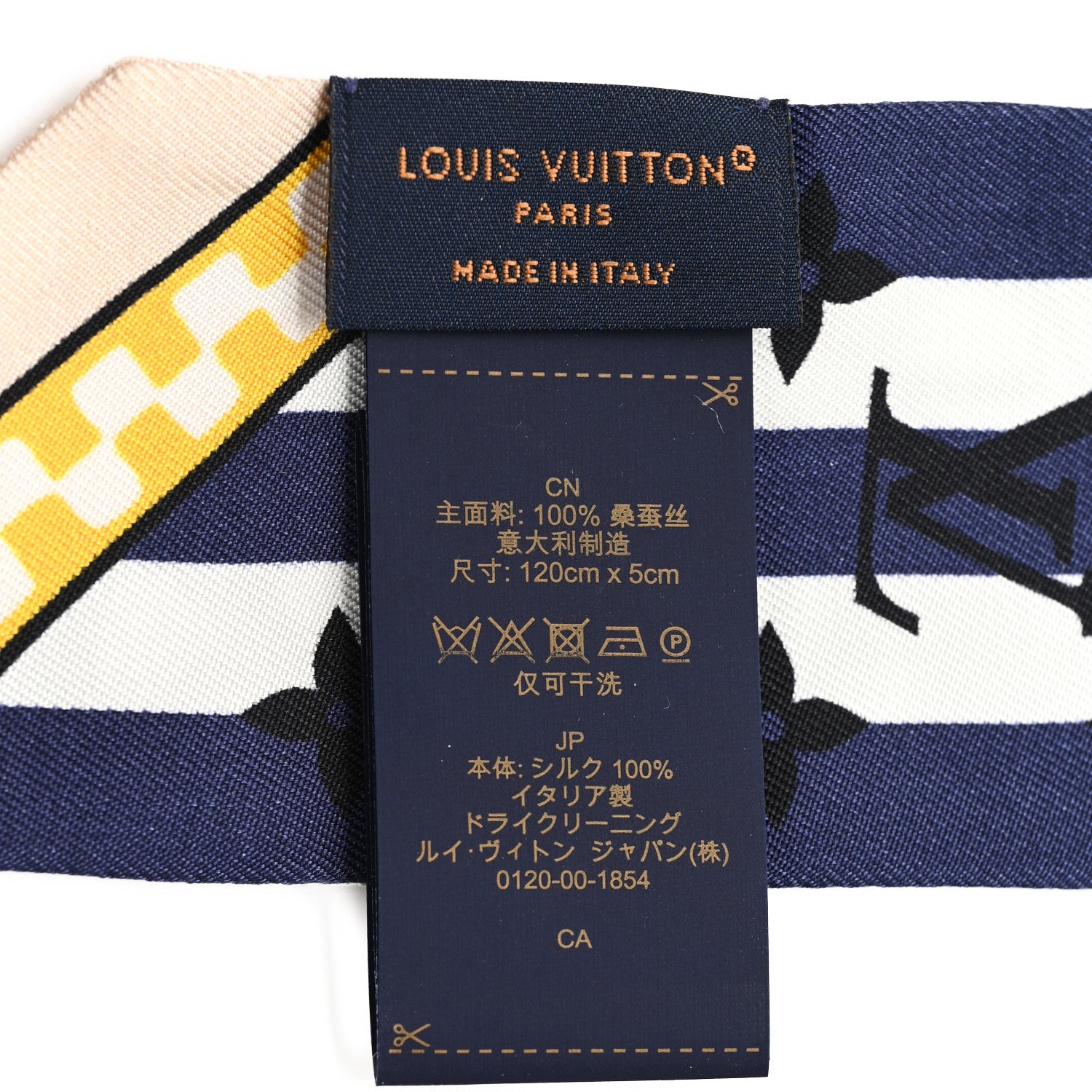 Louis Vuitton Silk Monogram Ocean Bandana BB Bandeau Blue 3 of 3