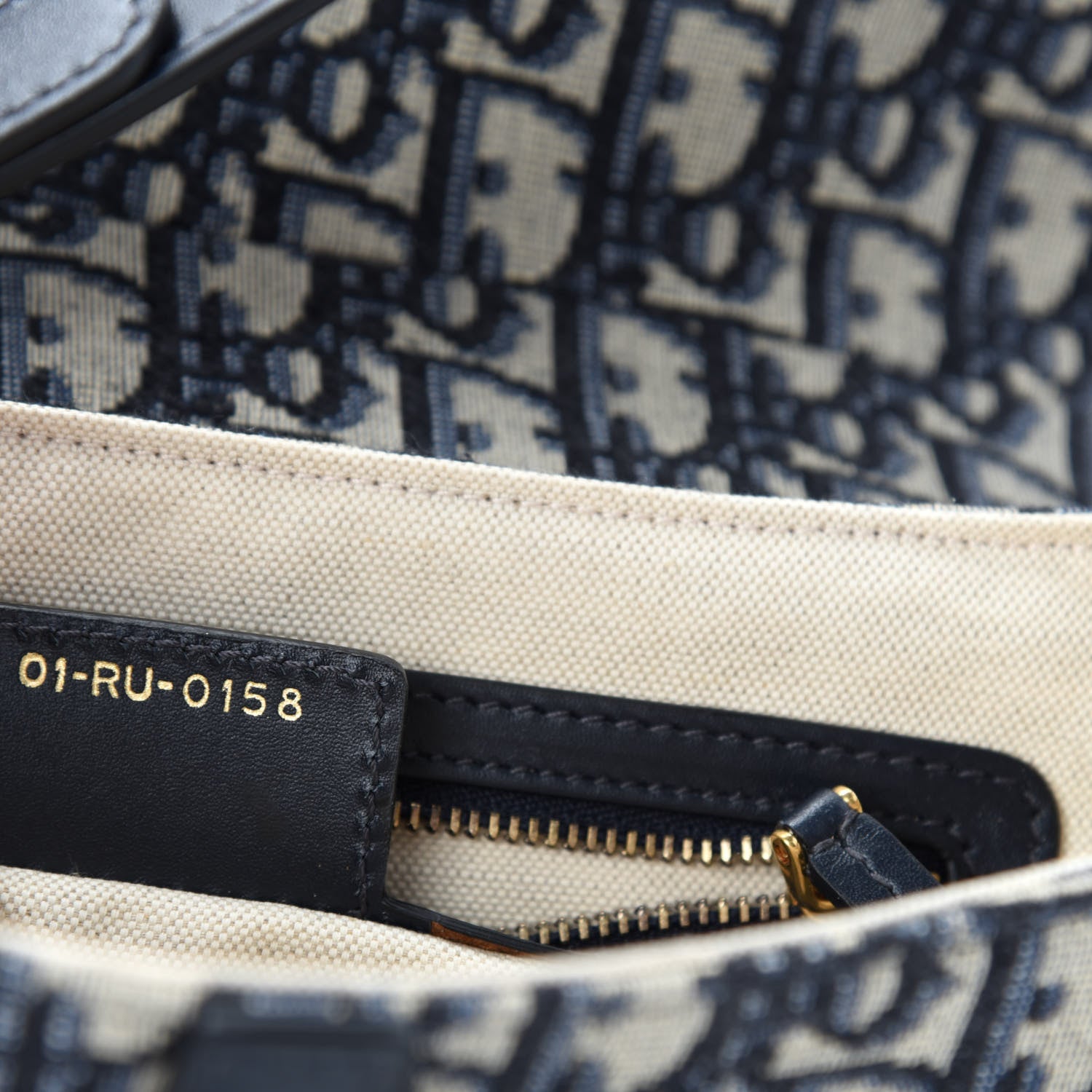Christian Dior Oblique Saddle Bag Blue 9 of 10