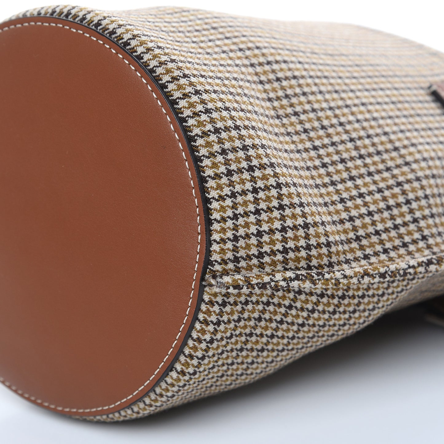 Smooth Calfskin Tweed Nano Big Bag Bucket Tan