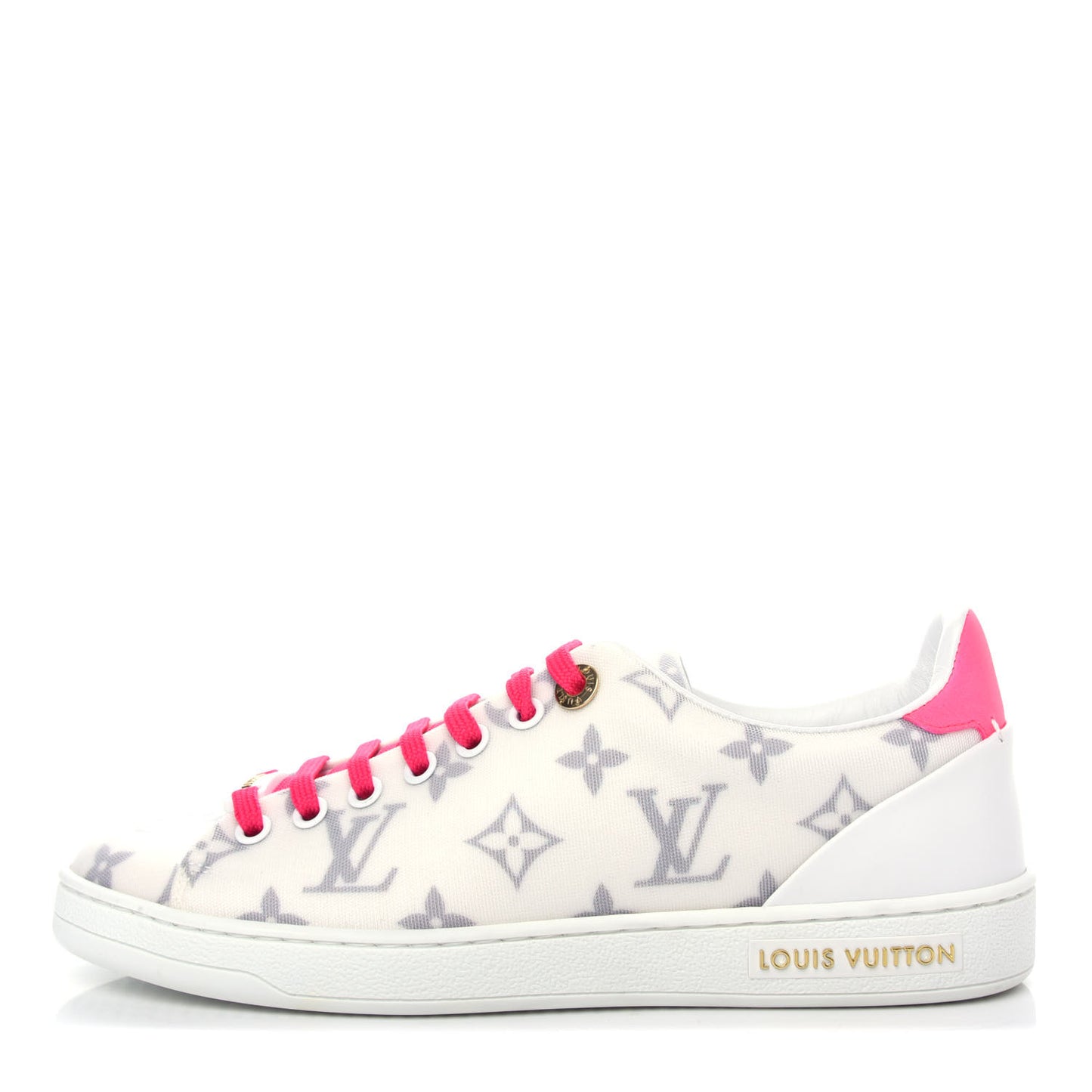 Technical Fabric Calfskin Frontrow Sneakers 35.5 Pink