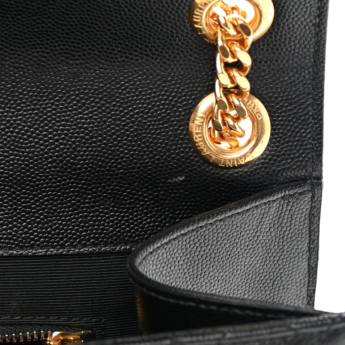 Grain De Poudre Textured Mixed Matelasse Large Triquilt Monogram Satchel Black