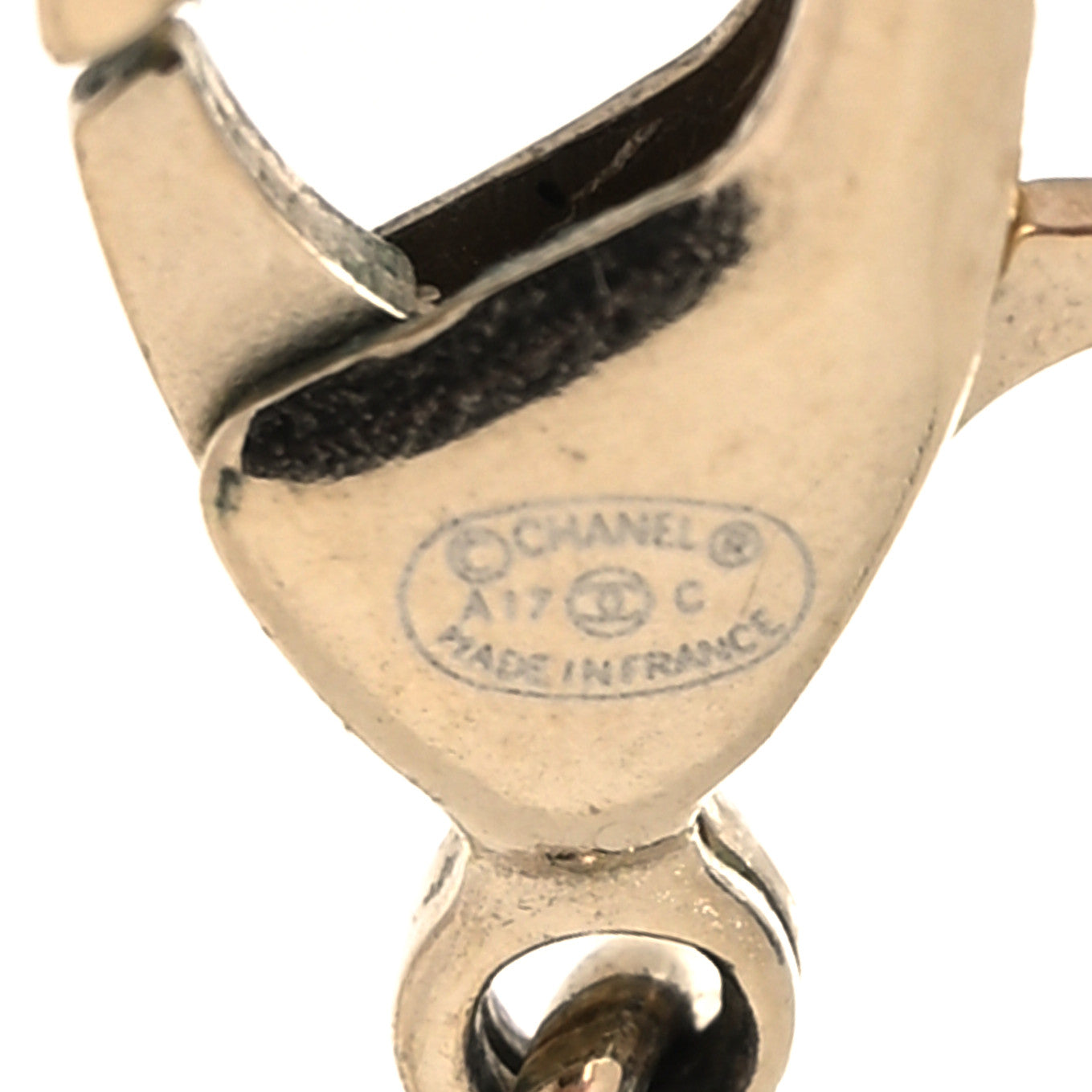 Chanel Crystal Chain Short Logo Necklace Gold 5 of 5