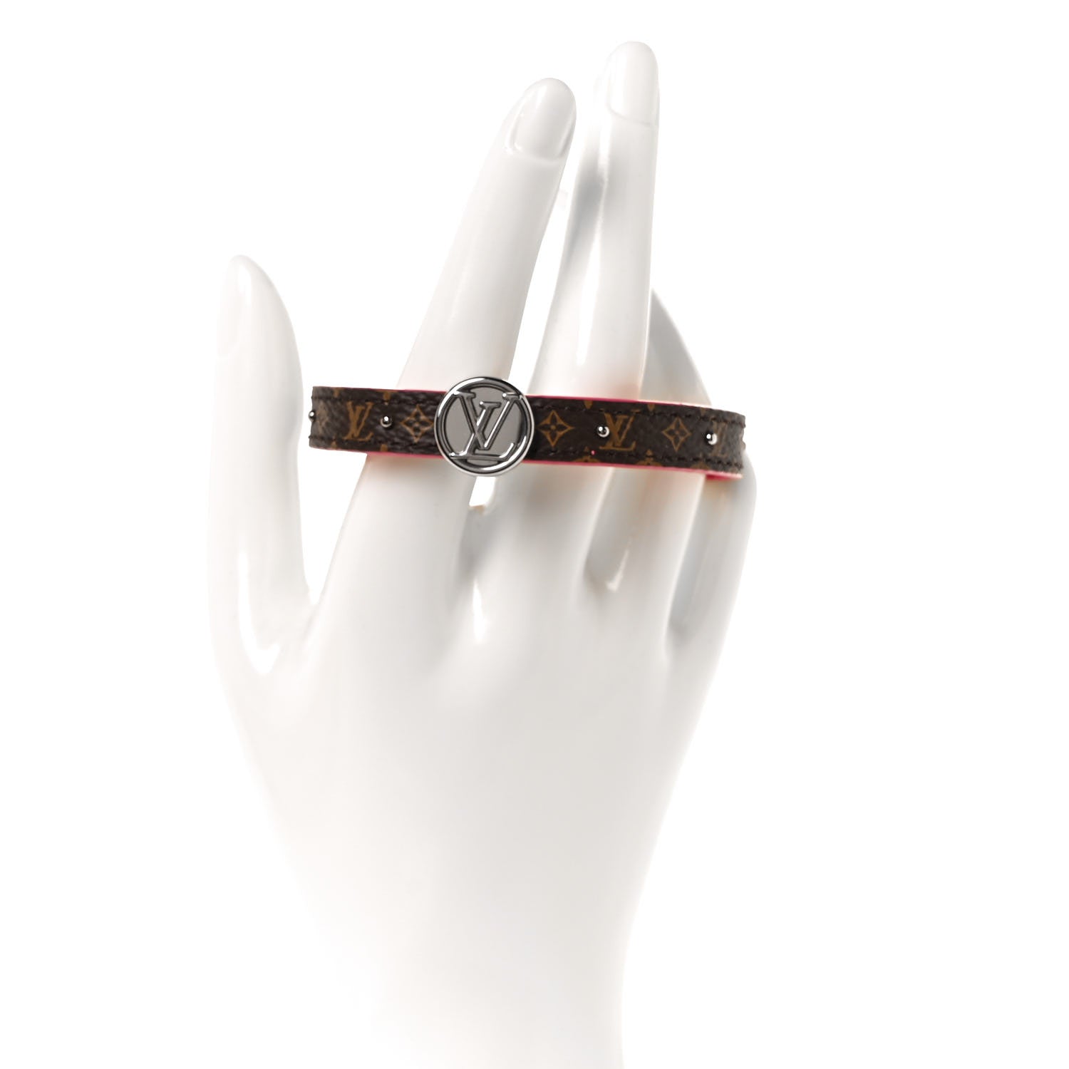 Louis Vuitton Monogram LV Circle Reversible Bracelet 19 Rose Falbala 2 of 3
